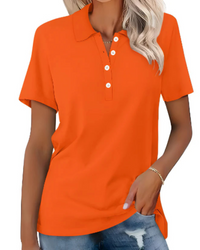 Heidi-Mode | Klassische Poloshirt für Damen – Orange