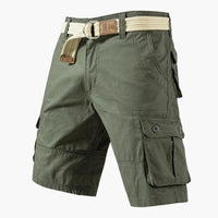 Herren Cargo Shorts mit Reißverschluss und vielen Taschen – Grün