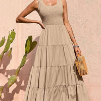 Rakel | Langes Maxikleid – Khaki