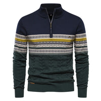 JUDE | Hochwertiger Pullover mit Retro-Kassetten – Marine
