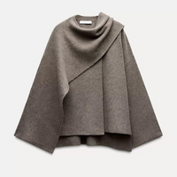 Elif - Viral Cape Mantel – Braun