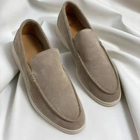 Jonas | Premium Wildleder Slipper – Khaki
