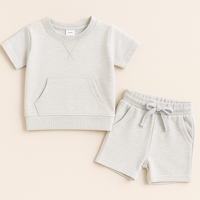 Snuglii - Weiches und bequemes Set für Kinderkleidung – Hellgrau