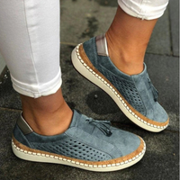 Karin | Damen Sneaker Perforiert Slip-On Atmungsaktiv Casual Modern – Marine