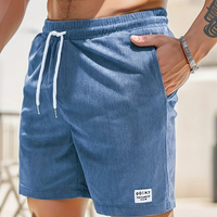 Joshua | Herren Legere strukturierte Shorts – Blau