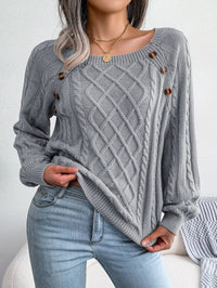 Femke - Bequemer Pullover – Grau