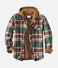 Ludwig® | Karierte Patchworkjacke – Dunkelgrün