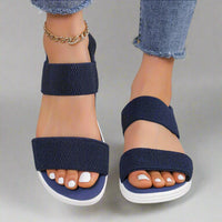 Ortrun | Elegante Bequeme Orthopädische Sandalen – Dunkelblau