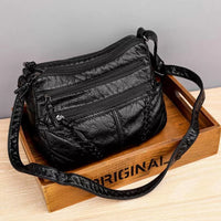 Sophia | Weiche Ledertasche – Schwarz