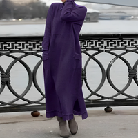Popi | Lässiges langes Winterkleid – Lila
