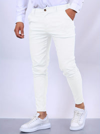 Herren Hose Slim Fit | Leicht Tragbar – Weiß