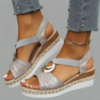 Durwina | Orthopädische Sandalen mit Muster – Grau