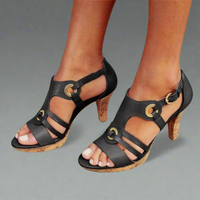 Jutta | Komfortable Absatzsandalen – Schwarz