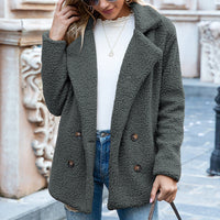 Damen Lässige Teddy Mantel | Elegante – Grau