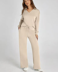 Grace - 2-teiliges Casual Set – Hellkhaki
