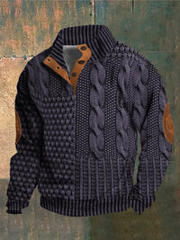 Lukas™ Lässiger Strukturierten Pullover – Lila