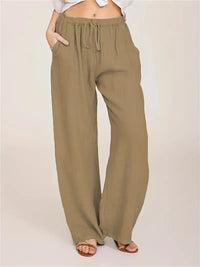 Eirlys | Damen Hose mit Kordelzug – Dunkelbraun