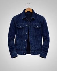 Noah | Herren Aufgesetzte Brusttaschen Feldjacke – Blau
