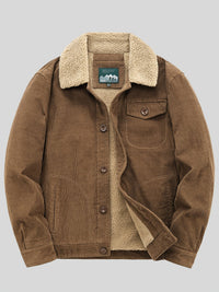 Thiago | Outdoor Jacke mit Knopfleiste für Herren – Warm und Robust – Braun
