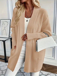 Litaronie | Entspannter Langarmpullover mit praktischer Tasche – Khaki