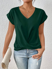 Sina | T-Shirt mit Sweetheart-Ausschnitt (1+1 GRATIS) – Grün