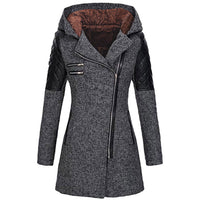 Rosemary | Winterjacke – Dunkelgrau (mit Samtkapuze)