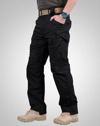 Steven | Herren Taktische Cargo Outdoor Wanderhose – Schwarz