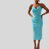 Marlis | Drapé Kleid Formend – Türkis