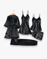 Damen Elegantes Schlafanzug Set | Komfortabel und Stilvoll – Schwarz