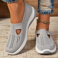 Saskia - Damen Orthopädische Sandalen mit Verstellbaren Riemen – Grau