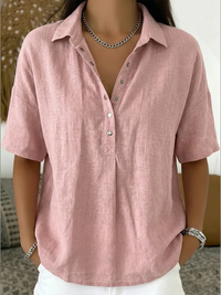 Eulalia - Bluse mit Soft-Touch-Kragen – Rosa