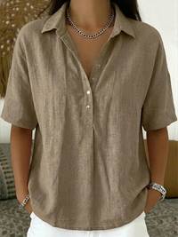 Klara | Bequeme Bluse mit lockerer Passform – Khaki