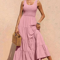 Rakel | Langes Maxikleid – Rosa