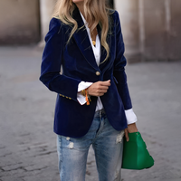 Lyliane - Bequeme Damenjacke mit Knöpfen – Marine