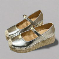 Verena | Premium Keilschuhe mit Schnalle für den Frühling – Silber