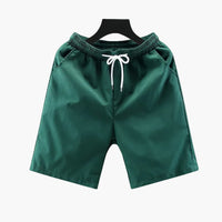 Lässige, knielange Herren-Sommer-Shorts mit Kordelzug – Dunkelgrün