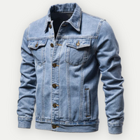 Poila | Klassische Trucker-Jacke aus Denim für Männer – Blau