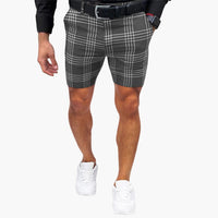 Herren Shorts mit Karomuster und Seitentaschen für Sommer – Grau