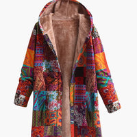 Damen jacke mit Kapuze und bedruckter Oberfläche – Gelb