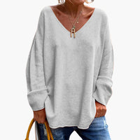 Corinna | Oversized Langarmhemd – Grau
