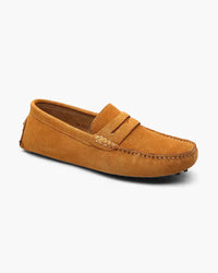 Gustaaf Wildleder Mokassin Loafer – Karamell