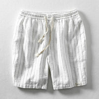 IMRE - LEINEN SHORT – Weiß