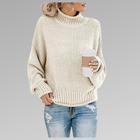 Braelyn | Pullover mit hohem Kragen – Weiß