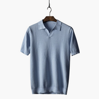 Klassisches Poloshirt für Herren - Kurzarm Basic Look – Himmelblau