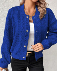 Sophia | Strukturierte Strickjacke für elegante Looks – Blau