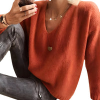 Dorris - Komfortabler Damenpullover mit langen Ärmeln – Orange