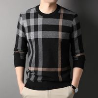 Anthony | Lässiger Pullover mit Rundhalsausschnitt – Schwarz