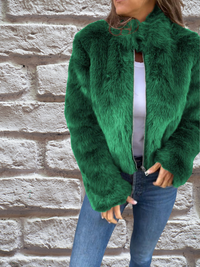 Susanne | Damen Komfort Reissverschluss Herbstjacke – Grün
