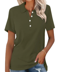 Heidi-Mode | Klassische Poloshirt für Damen – Dunkelgrün