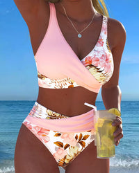 Killiane – Bikini Mit Floralem Kontrast – Rosa